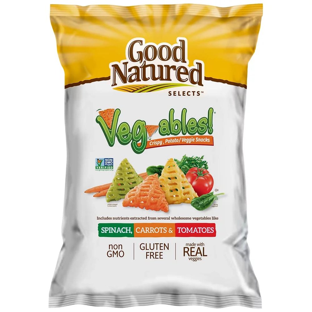 Good Natured Selects Veg-Ables! Crispy Potato/Veggie Snacks, Sharing Size Bags (4-Pack)