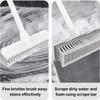 BOOMJOY 2 Pack Floor Scrub Brush with Long Handle, 2 in 1 Scrape and Brush, for Cleaning Deck, Tile, Grout, Kitchen, Patio, Garages view 2