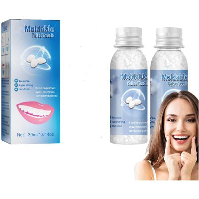 Anshka Tooth Repair Granules for Everyone,Temporary Tooth Repair Kit,Thermal Beads for Filling Fix The Missing and Broken Tooth,Restoring a Confident Smile (30ml-2pcs)