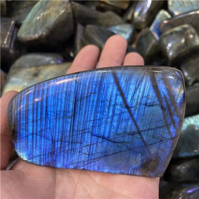 Meditation Home Decor, 1pc Natural Blue Color Genuine Labradorite Original Labradorite Moonstone Natural Stones Ornament Moonstone Send Random dropship Gifts,Natural Crystal ( Color : 1pc 50-100g )