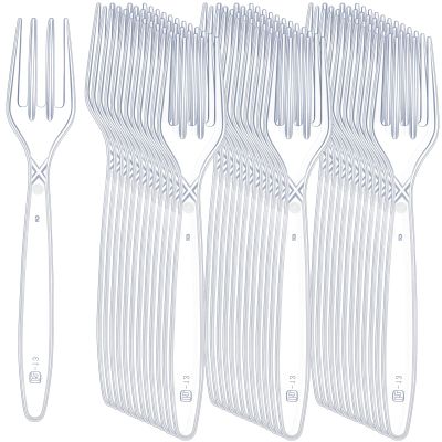 500 Packs Clear Plastic Forks 5.8 Inch Heavy Duty Disposable Forks Heavyweight Plastic Utensils for Everyday Meals, Wedding, Catering, Parties, Buffets, Restaurant, Picnics, Bbqs, or Everyday Use