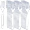 500 Packs Clear Plastic Forks 5.8 Inch Heavy Duty Disposable Forks Heavyweight Plastic Utensils for Everyday Meals, Wedding, Catering, Parties, Buffets, Restaurant, Picnics, Bbqs, or Everyday Use view 1