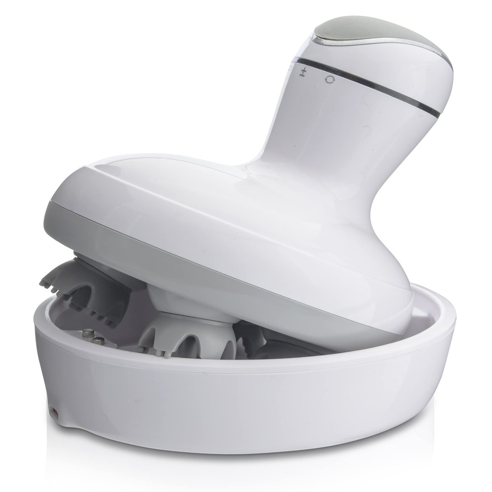 Eternal Living Hair Scalp Massager with Kneading Massage Nodes, White