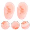 Mipcase 2pairs Silicone Ear Molds for Piercing Practice Realistic Fake Ears for Jewelry Display Teaching Tools Flexible Durable Body Parts Model for Beauty Shops and Educational Use view 3