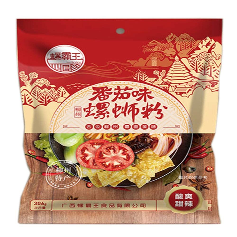 Luo Ba Wang Liu Zhou Snail Powder (Luo Si Fen)9.88OZ (Tomato, 1 PACK)