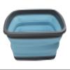SAMMART 10L (2.6 Gallons) Collapsible Tub - Foldable Dish Tub - Portable Washing Basin - Space Saving Plastic Washtub (Grey/Sea Angel) view 1