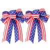 2pcs Red Blue Stat Pull Bow Present Bows for Gift Wrapping Bouquet Gift Packing Party Wedding Car Room Decor view 1