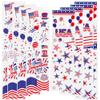 Ruluti 100pcs American Independence Day Party Cellophane Bags Plastic Clear Candy Gift Bags for Cookies Supplies view 1