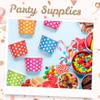 MATICAN Paper Ice Cream Cups - 50-Count 9-Oz Disposable Dessert Bowls for Hot or Cold Food, 9-Ounce Party Supplies Treat Cups for Sundae, Frozen Yogurt, Soup, 5 Colors, Polka Dots view 2