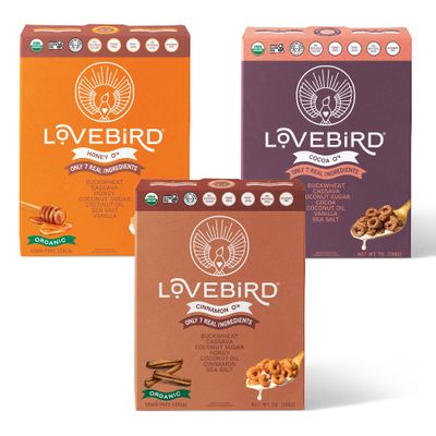 Lovebird Organic Cereal That Actually Tastes Good - 100% Real Food & Healthy Gluten Free Cereal, No Refined Sugar, Paleo, Keto Friendly Healthy Snacks for Kids, Adults - Variety, 3-Pack