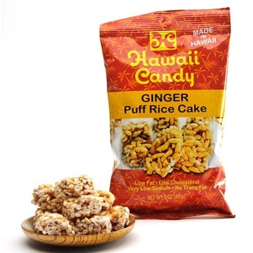 Hawaii Candy Ginger Puff Rice Cake 10 oz, 1 Pack