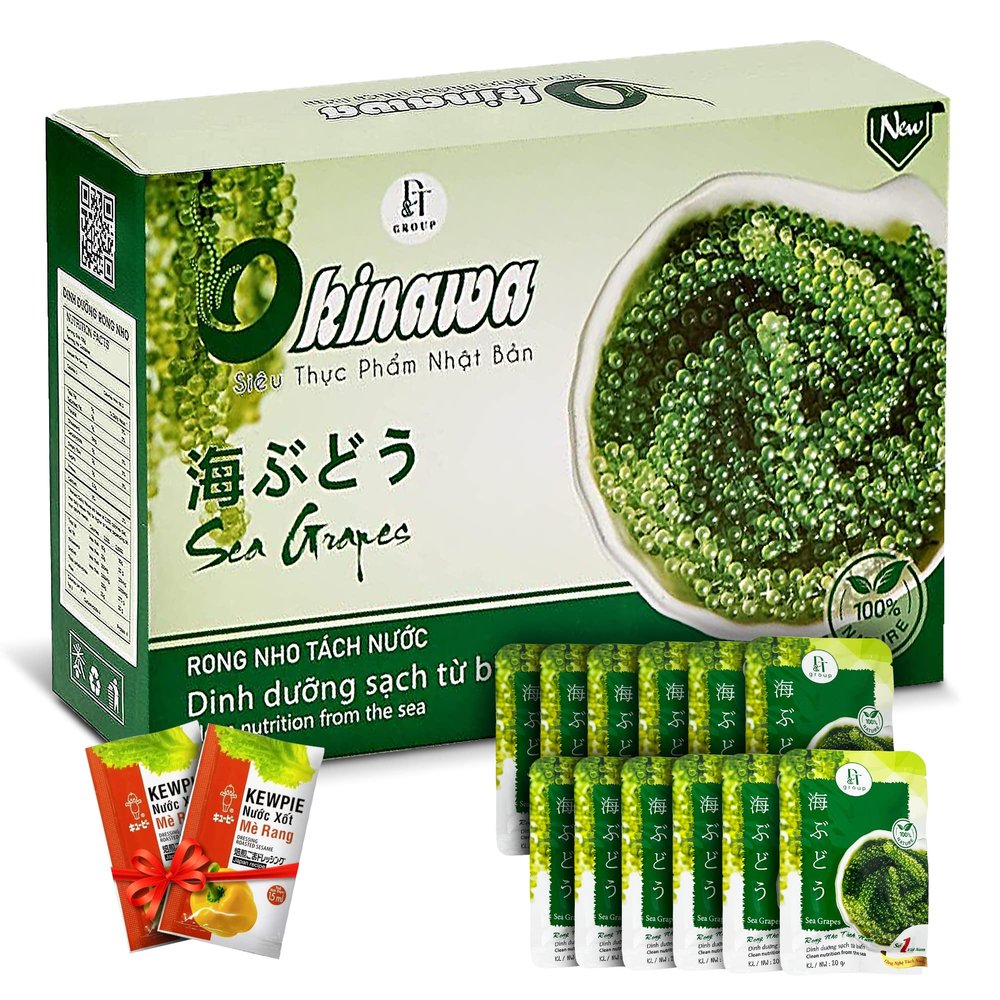NAMISO OKINAWA Organic Sea Grapes,Organic Seaweed, Umibudo, Green Caviar, Dehyrated lato, Seagrapes , Superfood - Enhance Health, Boosting Immune Systems (8.5 Oz (pack of 12))