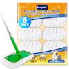 6Pcs Reusable Microfiber Mop Pads Compatible with Swiffer Sweeper Mop, Replacement Wet Mopping pad Refills & Washable Dry Sweeping Cloths for Surface/Hardwood Floor Cleaning view 1