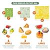 Akeeko Reusable Beeswax Food Wraps - Assorted 9 Packs, Reusable, Plastic-Free Food Storage, 5 Small, 3 Medium, 1 Large Wraps with Plants Pattern view 2