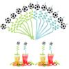 12 Pack Drinking Staws Soccer Ball Party Straws for Men Women Soccer Theme Party view 1