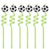 12 Pack Drinking Staws Soccer Ball Party Straws for Men Women Soccer Theme Party view 3