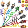 32Pcs Superhero Straws for Party Favor - Reusable Drinking Straws with 8 Designs+36 Stickers+2 Brushes. Perfect for Super Hero Party Supplies, Great for Heroes Themed Party, Halloween, Valentine Gifts view 1