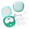 Contact Lens Cleaner Machine, Portable Ultrasonic Cleaning With USB Charger Mirror Tweezers Remover Tool Replaceable Contact Lens Case for Daily Outdoor (green) view 1