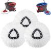 3 Pack Mop Replace Head for O Cedar, Mop Head Replacement, Microfiber EasyWring Spin Mop Head Refill for Ocedar, Mop Refill Head Safe Compatible with Spin Mop for Cleaning All Hard-surfaced Floors view 1