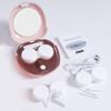 Contact Lens Cleaner Machine, Portable Ultrasonic Cleaning with USB Charger Mirror Tweezers Remover Tool Replaceable Contact Lens Case for Daily Outdoor (Pink) view 3