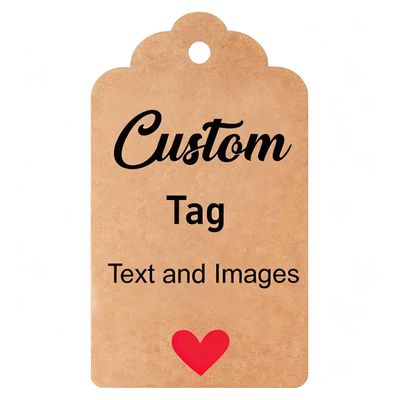 120Pack Personalized Paper Hang Tags Made Any Text Custom Favor Tags for Gifts,Jewelry,Wedding Party 4.0X7.0CM