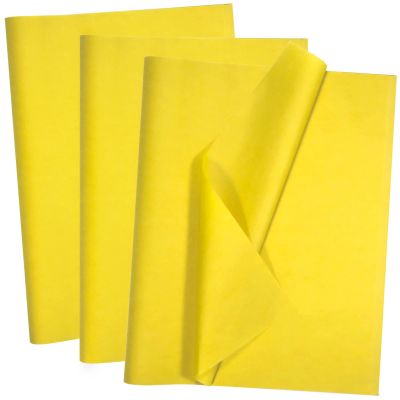 100 Sheets Yellow Tissue Paper Artdly 14 x 20 Inches Yellow Wrapping Paper Bulk for Weddings Birthday DIY Project Christmas