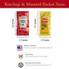 25 Ketchup (9g) & 25 Mustard (7g) Packets - 50 Total Condement Packs (approximately 25 packets each) view 4