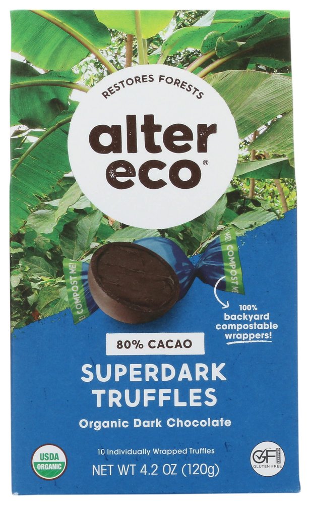 ALTER ECO CHOCOLATE TRUFFLE SUPERDARK, 4.2OZ, 8PACK