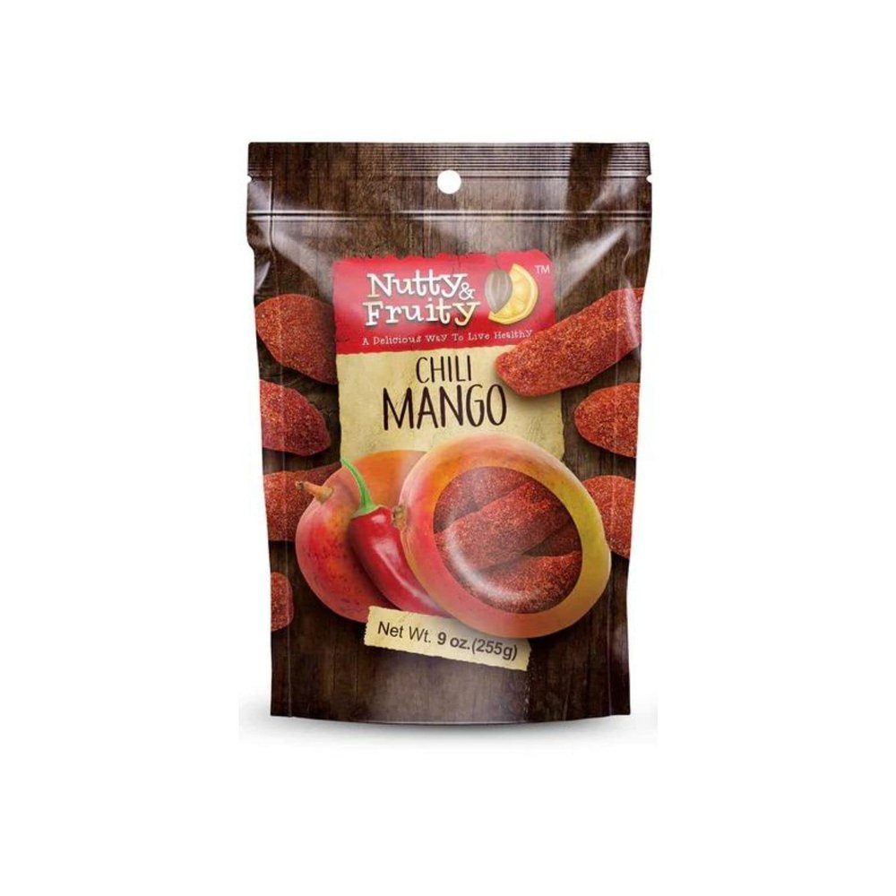 Nutty & Fruity - Dried Mango Slices with Chili - Healthy Snack, Non-GMO, Vegan, Gluten-Free (9 oz)
