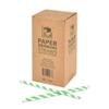 100% Compostable Paper Straws Disposable [7.75", Green Stripe, 10000 Count], Paper Straws for Drinking, Eco Friendly, Biodegradable, Sturdy Straws with Soy-Based Ink by Earth's Natural Alternative view 1