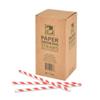 100% Compostable Paper Straws Disposable [7.75", Red Stripe, 10000 Count], Paper Straws for Drinking, Eco Friendly, Biodegradable, Sturdy Straws with Soy-Based Ink by Earth's Natural Alternative view 2
