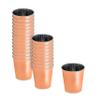 Zappy 124 Rose Gold Plastic Shot Glasses - 1 oz Disposable Metallic Cups for Tasting Whiskey, Liquor Samples, Weddings and Parties view 3