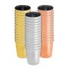 Zappy 124 Rose Gold Plastic Shot Glasses - 1 oz Disposable Metallic Cups for Tasting Whiskey, Liquor Samples, Weddings and Parties view 4