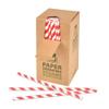100% Compostable Paper Straws Disposable [7.75", Red Stripe, 10000 Count], Paper Straws for Drinking, Eco Friendly, Biodegradable, Sturdy Straws with Soy-Based Ink by Earth's Natural Alternative view 1