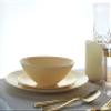 " OCCASIONS " 120 Piece Plates Pack, Disposable Wedding Party Plastic Bowls (16oz Soup Bowl, Bali in Ivory & Gold) view 4