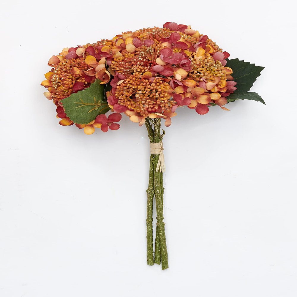 Worth Imports 13" Hydrangea, Orange Bouquet