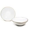 " OCCASIONS " 40 Piece Plates Pack, Disposable Wedding Party Plastic Bowls (16oz Soup Bowl, Bali in White & Gold) view 1