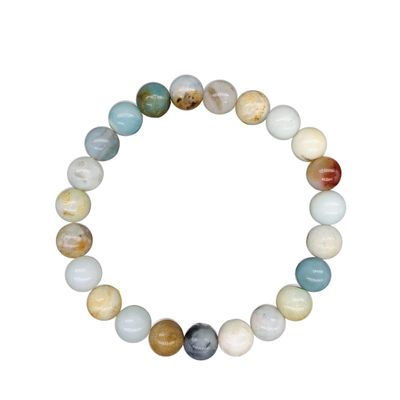 Amazonite Beaded Crystal Bracelet 8mm Mini Beads Stackable | For Peace, Harmony, Communication, Calming Energy, Spiritual Gift for Her