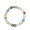 Amazonite Beaded Crystal Bracelet 8mm Mini Beads Stackable | For Peace, Harmony, Communication, Calming Energy, Spiritual Gift for Her view 1