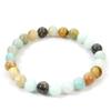 Amazonite Beaded Crystal Bracelet 8mm Mini Beads Stackable | For Peace, Harmony, Communication, Calming Energy, Spiritual Gift for Her view 2