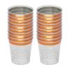 Zappy 124 Pk Plastic Shot Glasses 1 oz Clear With Metallic Rose Gold Rim - Hard Party Disposable Shooter Cups for Sample Wine Tasting view 2