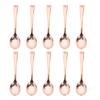 YARNOW 24 Pcs Rose Gold Mini Spoons Disposable Plastic Dessert Spoons for Parties Smoothie Mini Tasting Spoons for Jars and Everyday Use view 1