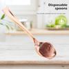YARNOW 24 Pcs Rose Gold Mini Spoons Disposable Plastic Dessert Spoons for Parties Smoothie Mini Tasting Spoons for Jars and Everyday Use view 4