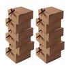 WLUSEAXI 12pack Gift Boxes with Lids,Brown Gift Boxes Bulk with Brown Bow Ribbon,Bridesmaid Proposal Box for Presents Kraft Paper Gift Boxes for Wedding,Christmas,Halloween,Baby Shower view 1