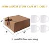 WLUSEAXI 12pack Gift Boxes with Lids,Brown Gift Boxes Bulk with Brown Bow Ribbon,Bridesmaid Proposal Box for Presents Kraft Paper Gift Boxes for Wedding,Christmas,Halloween,Baby Shower view 3