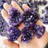 WGPHDW Meditation Home Decor, Natural Heart Shape Amethyst Quartz Crystal Cluster Geode Healing Gemstone Specimen Collections Home Decor Valentine's Day Gift Gifts,Natural Crystal (Size : 2-3cm) view 1