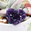 WGPHDW Meditation Home Decor, Natural Heart Shape Amethyst Quartz Crystal Cluster Geode Healing Gemstone Specimen Collections Home Decor Valentine's Day Gift Gifts,Natural Crystal (Size : 2-3cm) view 3
