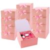 WLUSEAXI 12-Pack Gift Boxes with Lids, Pink with Bow Ribbon, Bridesmaid Proposal Box for Wedding, Christmas, Halloween, Baby Shower view 1