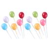 12pcs Balloon Cake Toppers Adorable Dessert Picks for Birthday Parties Unique Celebration Decorations for and Cakes view 1
