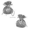 Airssory 10 Pcs 5.5x5 Inch Gray Velvet Fabric Cloth Candy Gift Pouches Drawstring Bags with Pearl Charm for Christmas Birthday Party Wedding Favors view 2